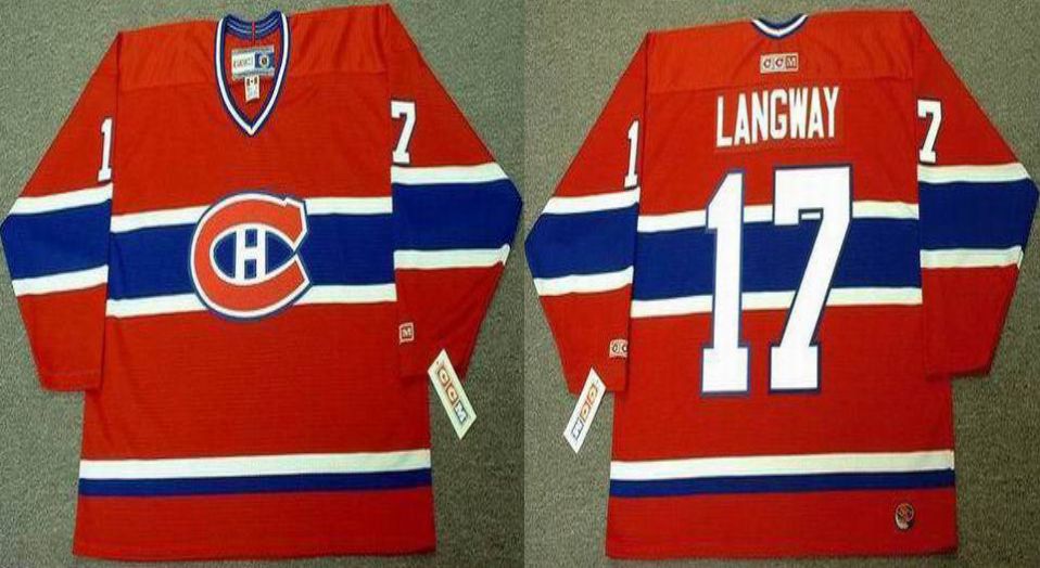 2019 Men Montreal Canadiens #17 Langway Red CCM NHL jerseys->montreal canadiens->NHL Jersey